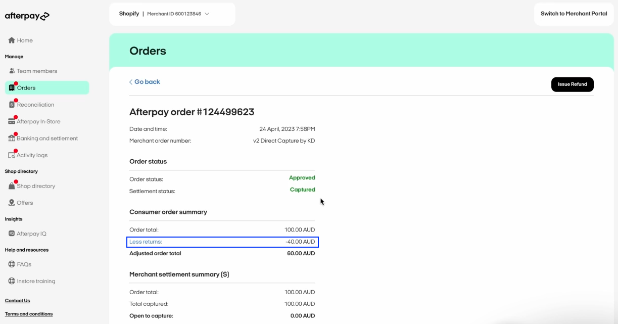 商户中心 - 手动退款 3